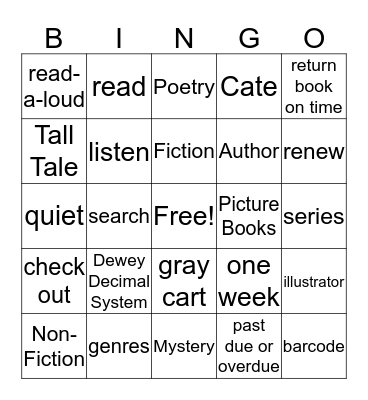 LIBRARY BINGO Card