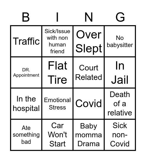 Temp Bing Bingo Card