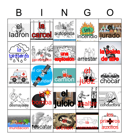 Que Chevere 3, Unidad 3B Bingo Card