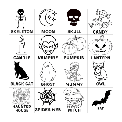 Halloween Bingo Card