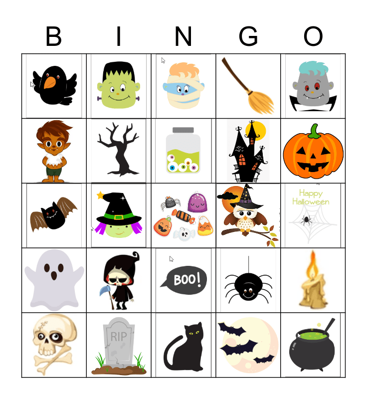 Spooky Bingo Card