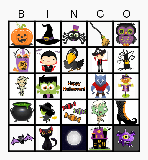 Halloween Bingo Card