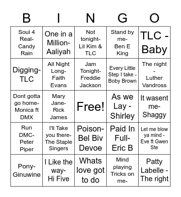 Old School Bingo Card