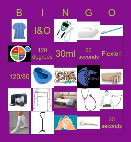 ICCC CNA CLASS Bingo Card