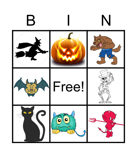 Le Bingo d'Halloween Bingo Card