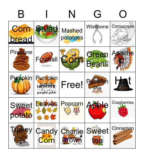 Thanksgiving Bingo Card