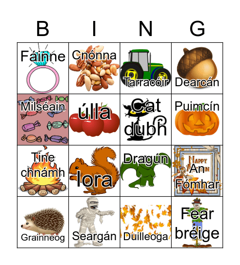 Óiche Shamhna Bingo Card