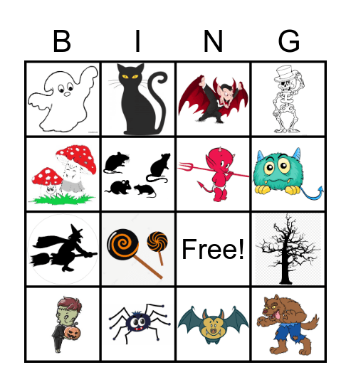 Le Bingo d'Halloween Bingo Card