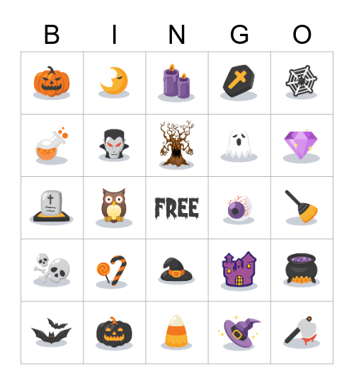 Spooooky Bingo Card