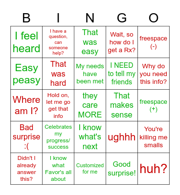 Onboarding Day Bingo Card