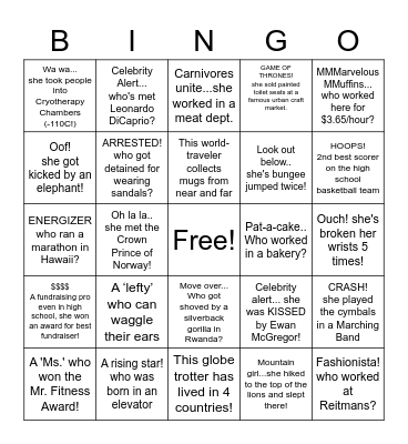 LGHF Foundation Bingo Card