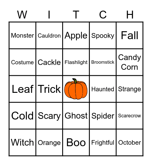 Halloween Bingo Card