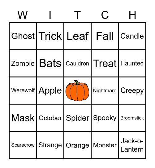 Halloween Bingo Card