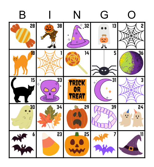 Halloween Bingo Card