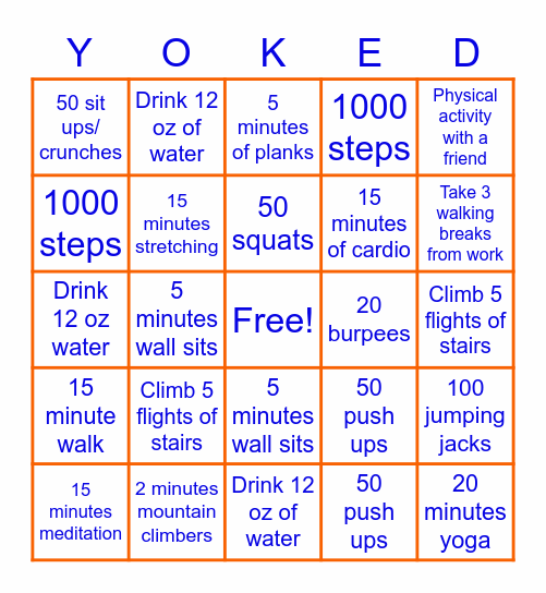 Yoketober 2022 Bingo Card