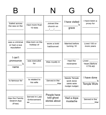 Night of the Living Dead Bingo Card