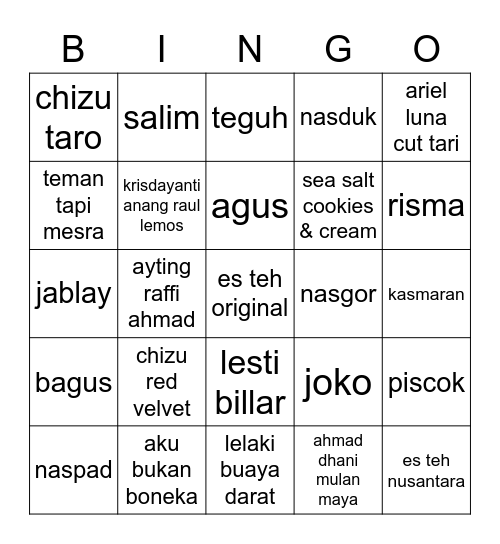 heejin Bingo Card