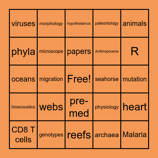 Trick or Treat for Courses Bingo Card