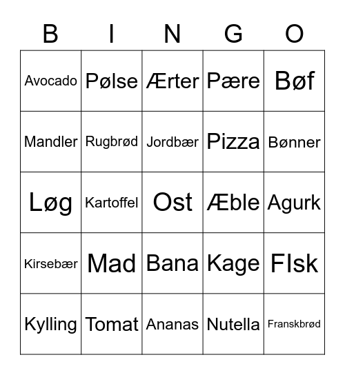 Mad Bingo Card