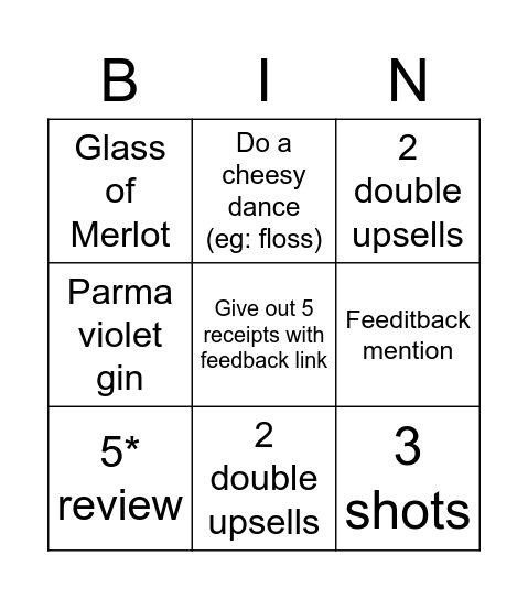 Lane7 Bingo Card