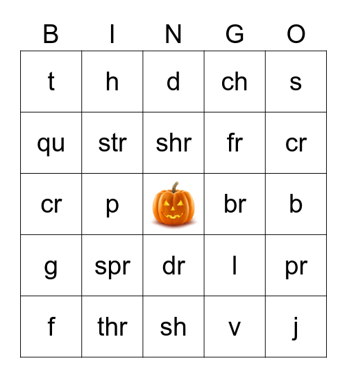 Halloween Bingo Card