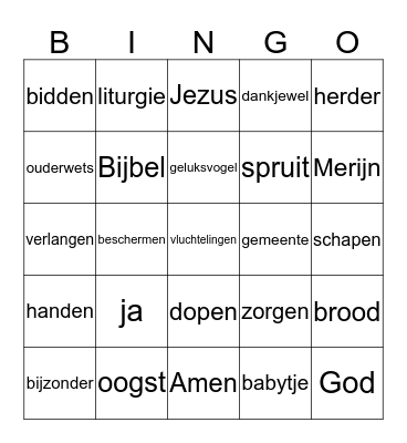 1 november 2015 Bingo Card