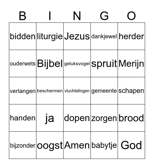 1 november 2015 Bingo Card