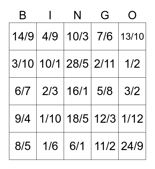 Date Abbreviations French Bingo Card