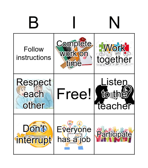 Teamwork Bingo Card