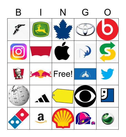 Corporate Logo Bingo Card