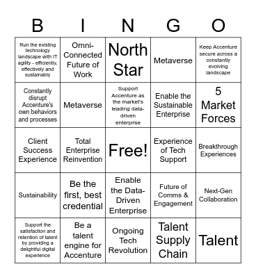 C&MP BINGO! Bingo Card