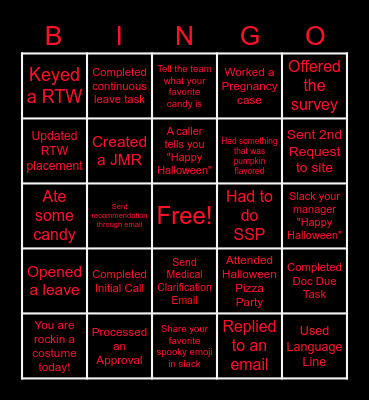 Halloween BINGO - Scary Accommodations Bingo Card