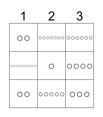 Number Bingo!  Bingo Card