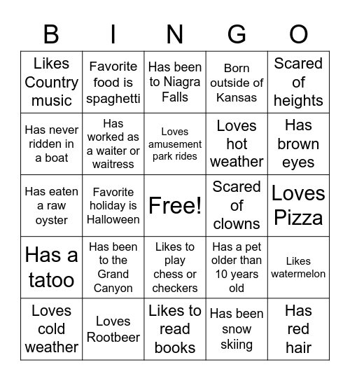 Bingo Card