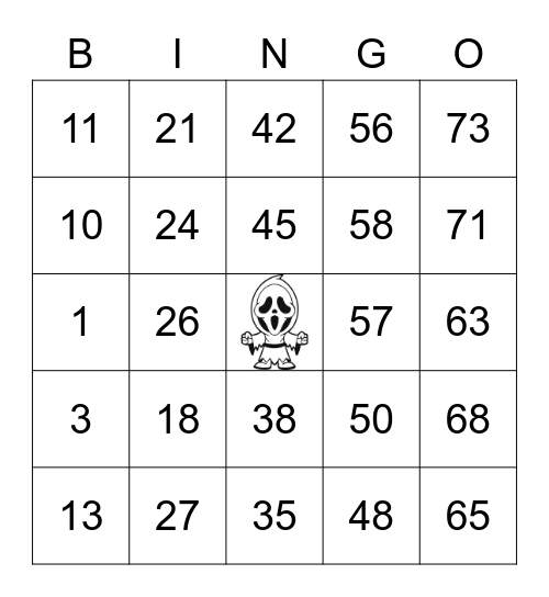 🎃HALLOWEEN 🎃 Bingo Card