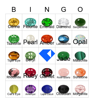 Gems Bingo Card
