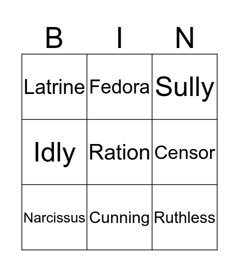 When the Emperor was Divine - Chapter 1 Bingo Card