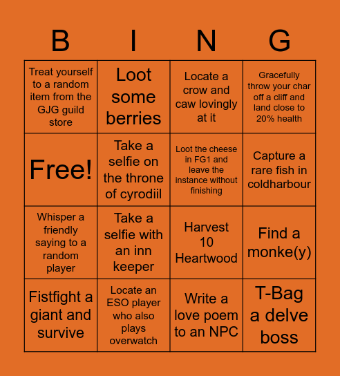 The Big Berry Birthday Bonanza Bingo Card