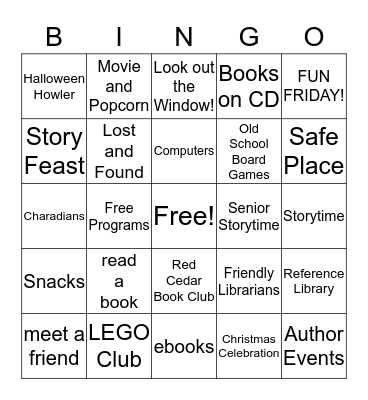 Fernie Heritage Library BINGO Card