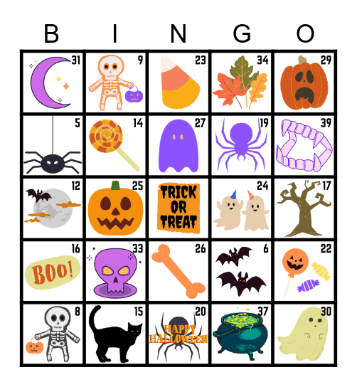 Halloween Bingo Card