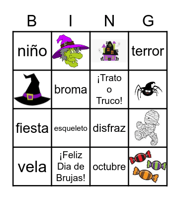 Halloween dificil Bingo Card