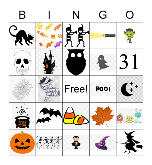 Halloween Bingo Card