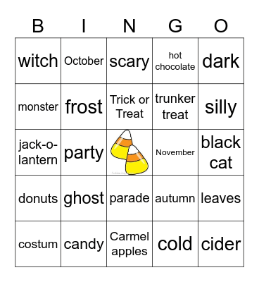 Halloween Bingo Card