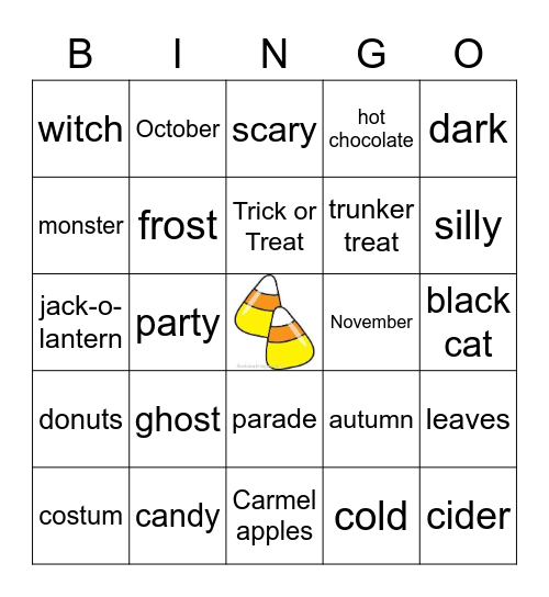 Halloween Bingo Card