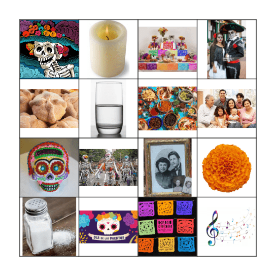 Lotería: Día de los Muertos Bingo Card