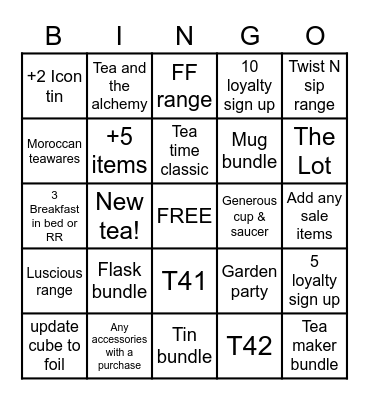 Let's gooooo team ! Bingo Card