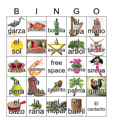 Loteria Mi Pueblito Bingo Card