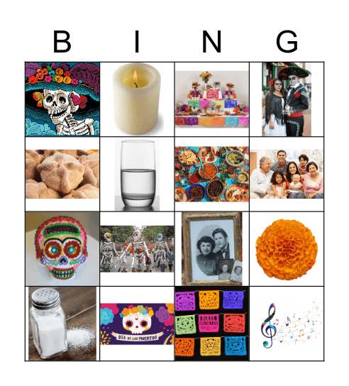 Lotería: Día de los Muertos Bingo Card