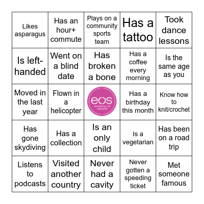 Let's Mingle Bingo Card