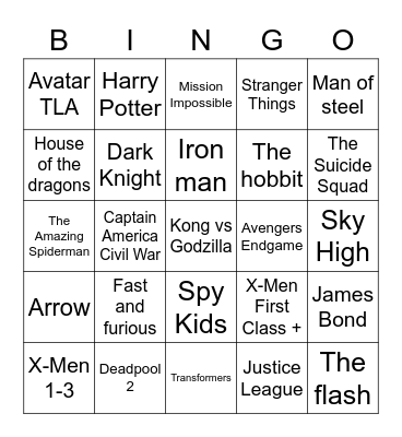 Name 2 actors and/or actresses who are in Bingo Card